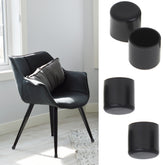 Set 4 buc. protectii anti-zgarieturi picioare scaun diametru 19mm culoare neagra